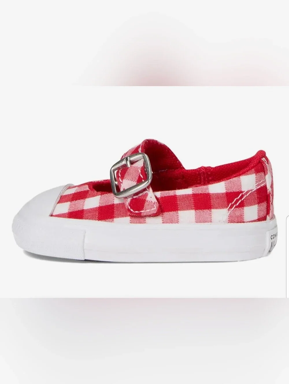 NEW! Converse Girls' Red Gingham Mary Jane Sneakers Sz 10 NWT